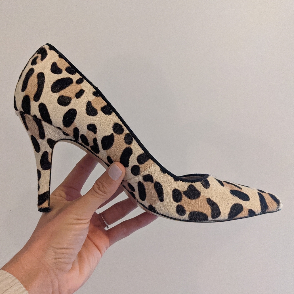 Banana Republic, genuine leather, cheetah print kitten heels, size 9